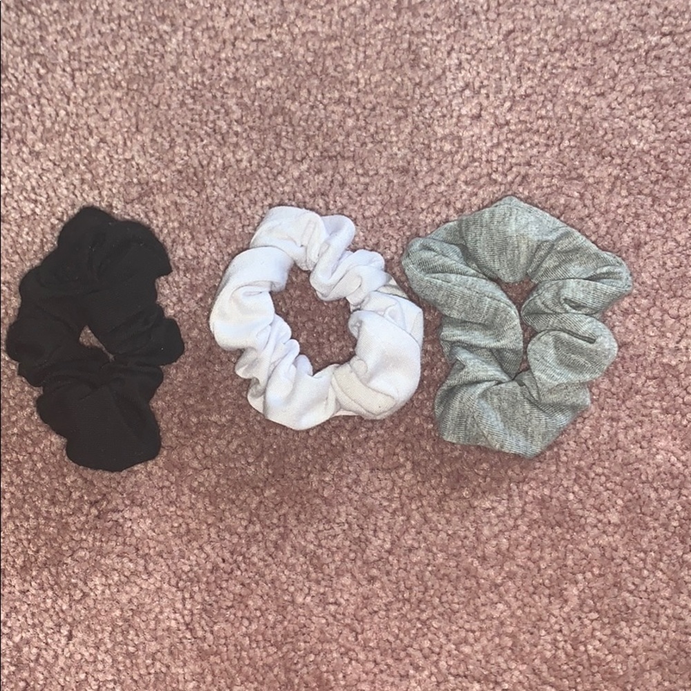 three scrunchies